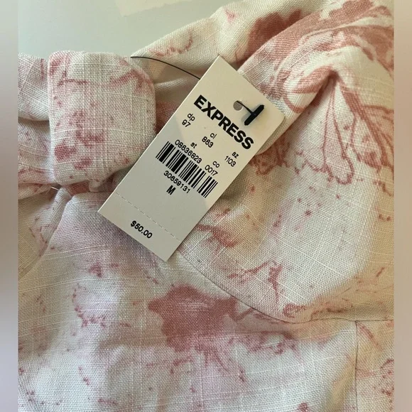 NWT Express Floral Off The Shoulder Corset top Sz M - Picture 2 of 3